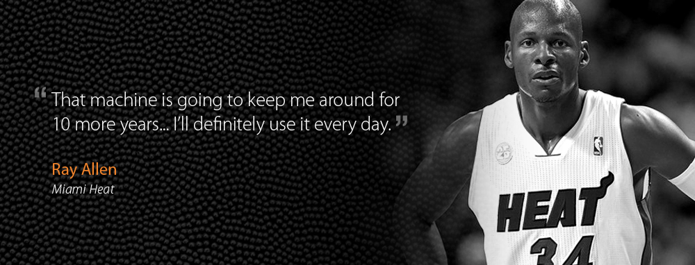 Ray Allen of the Miami Heat uses the Noah Basketball System everyday
