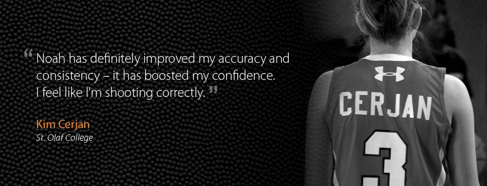 St. Olaf College Basketball Player, Kim Cerjan improving shooting accuracy, consistency and confidence