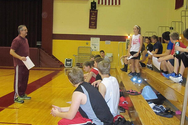 Coach Paul Petcavage Talking Noah to Players