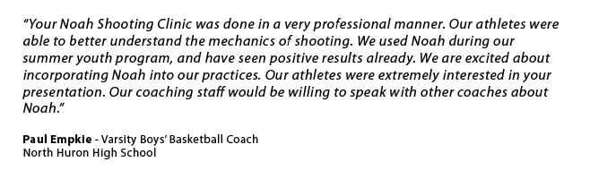 North Huron High School Shooting Clinic Quote